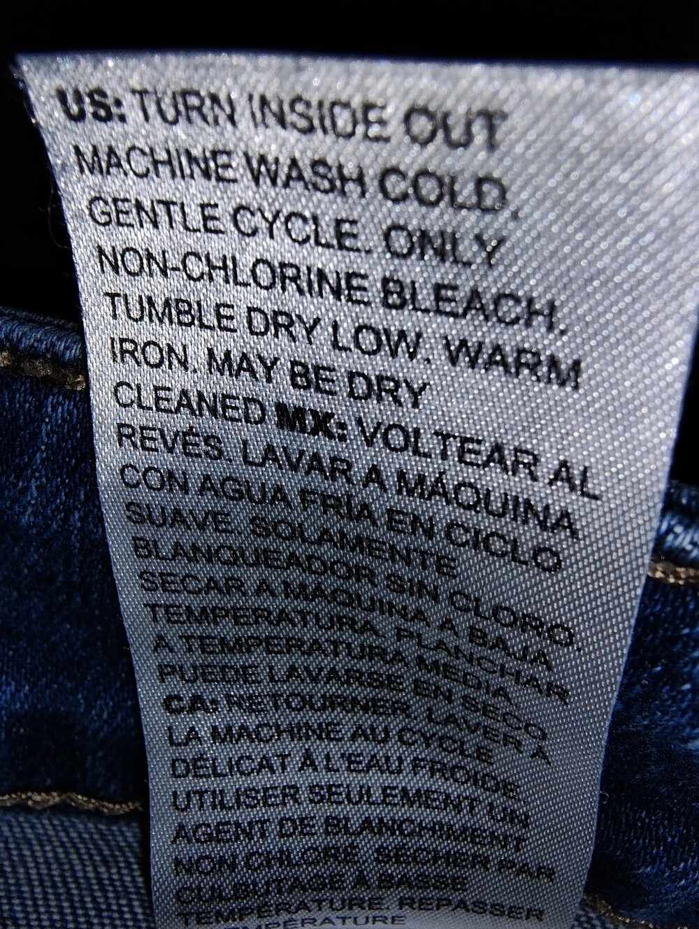 Chico's Blue Straight-Leg Jeans with Floral Embroidery - Picture 9 of 10